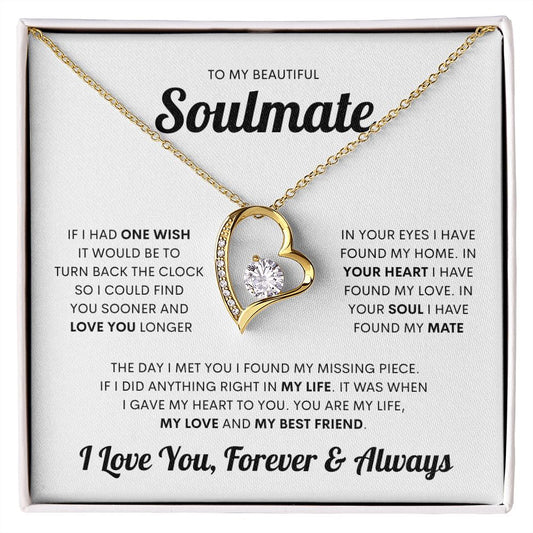 To My Beautiful Soulmate | Forever Love Necklace 💓